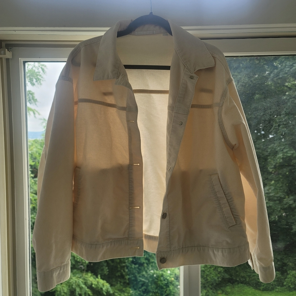 Uniqlo cream corduroy jacket size xxl